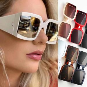 Large Square Frame Tapered Legs Oversized Sunglasses