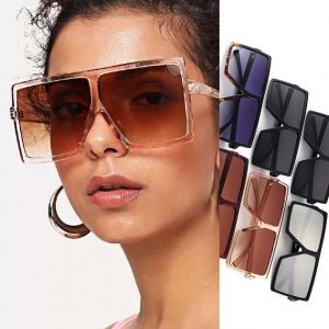 Vintage 70s style boxy square sunglasses retro eyewear